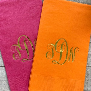 100 Personalized Guest Towels Dinner Napkins Wedding Paper Hostess Gift Monogram We have lots of Designs! Bridal Shower Wedding Anniversary