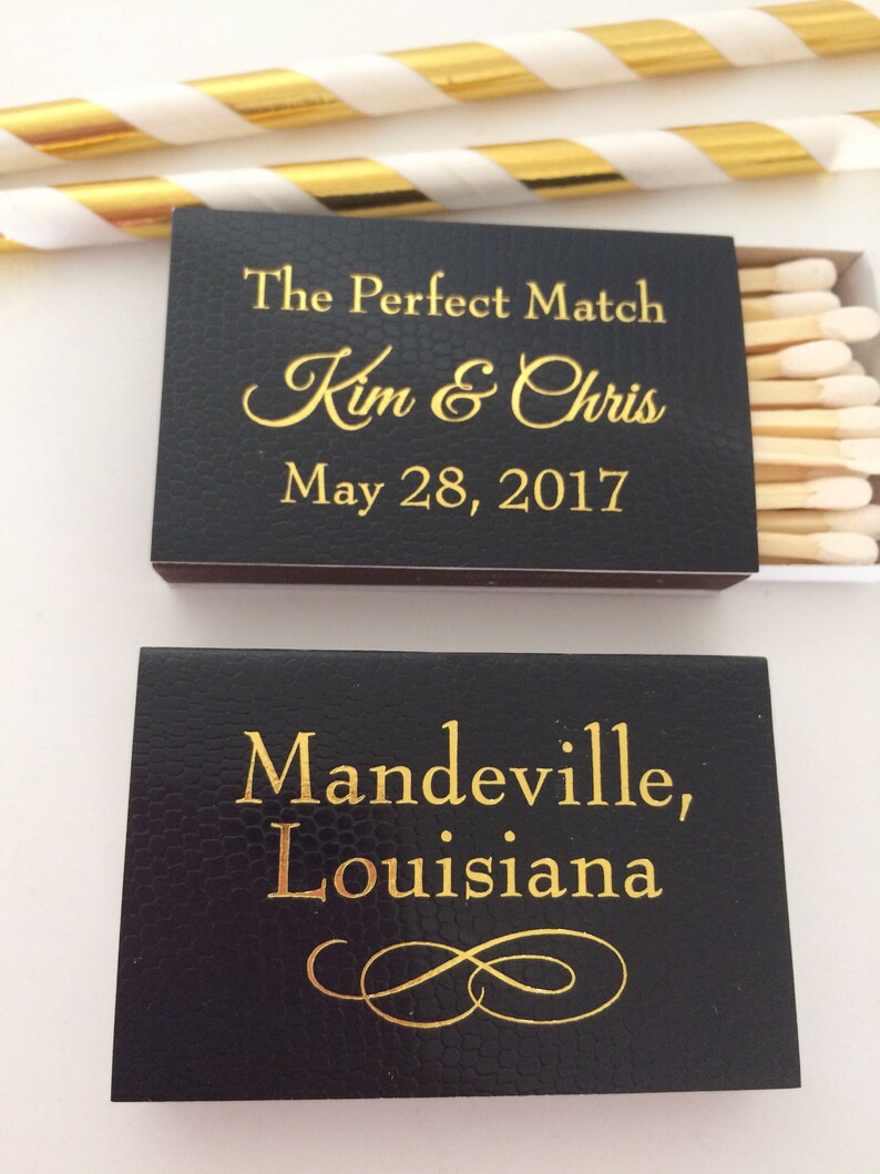 Personalized Wedding Matches Matchbooks Book Custom Printed Etsy