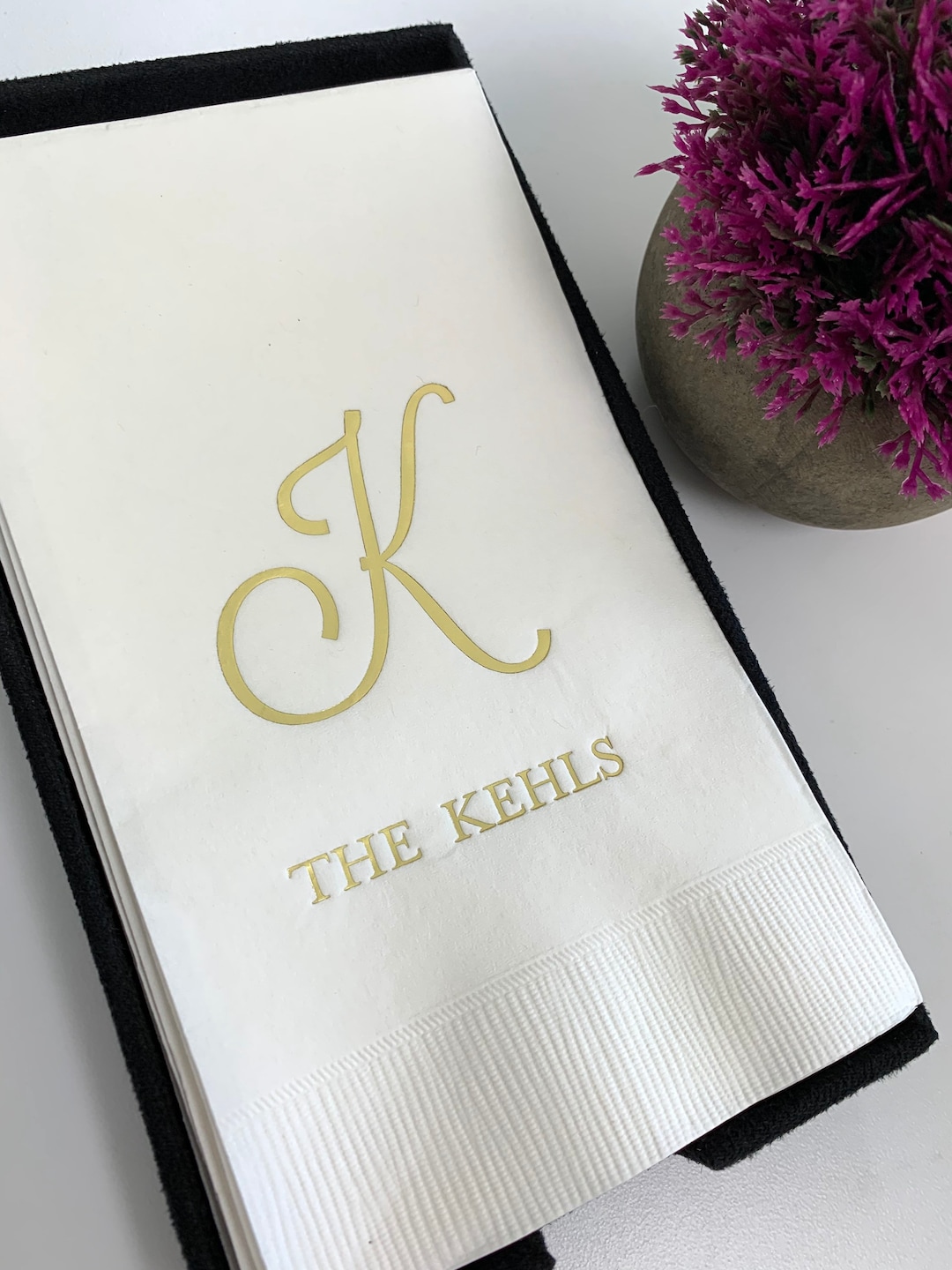 100 Personalized Guest Towels Dinner Napkins Wedding Hostess Gift Monogram Monogrammed Custom