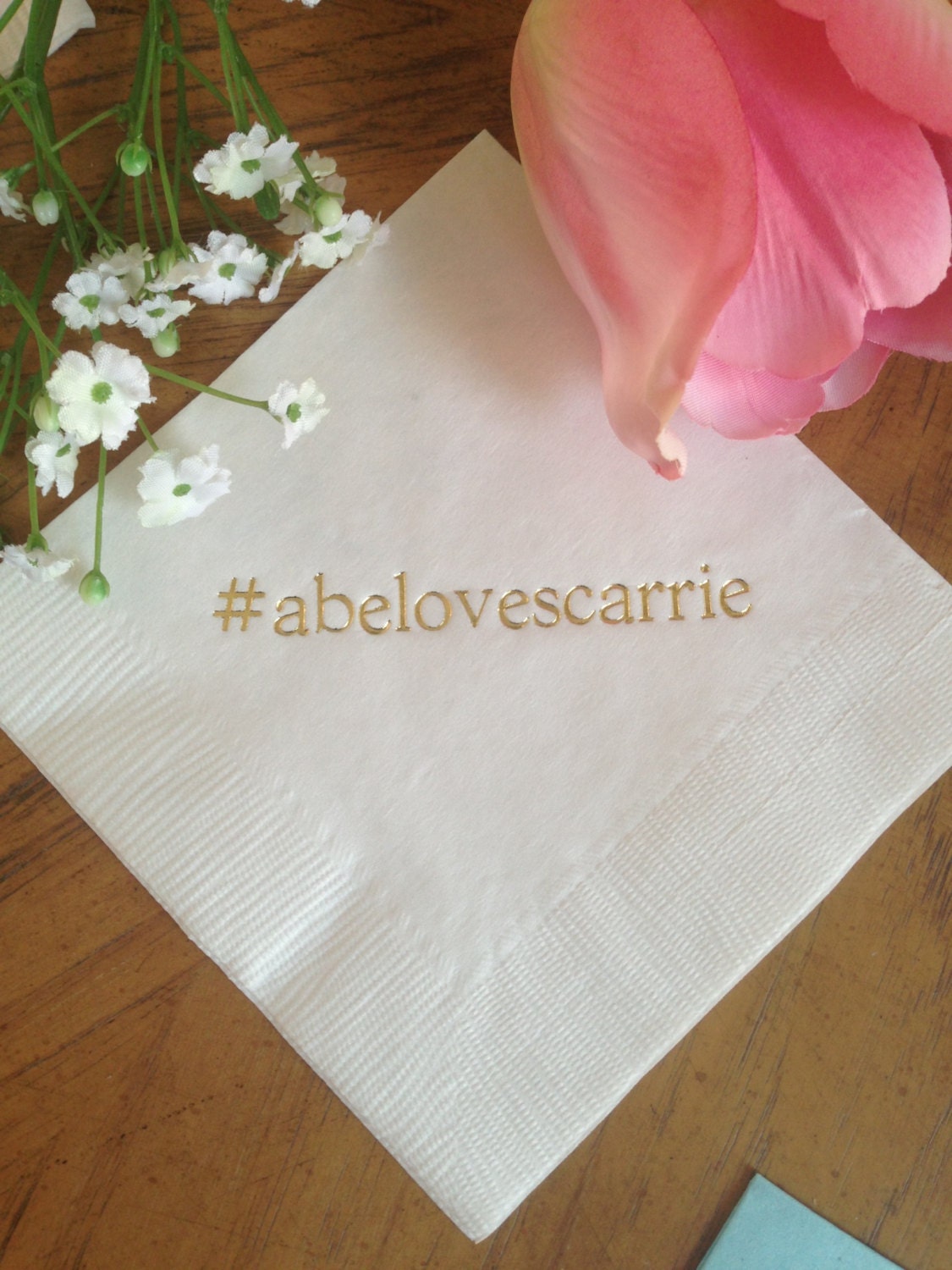 Personalized Napkins Personalized Napkins Wedding Napkins Hashtag Has…
