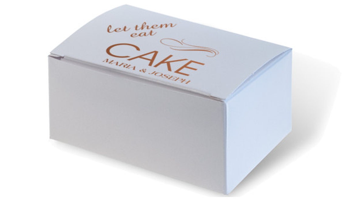 Personalized Wedding Cake Boxes White over 30 print colors to Etsy