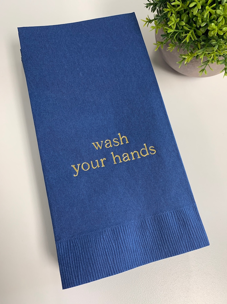 50 Personalized Hand Guest Towels Paper Bathroom Napkins Etsy