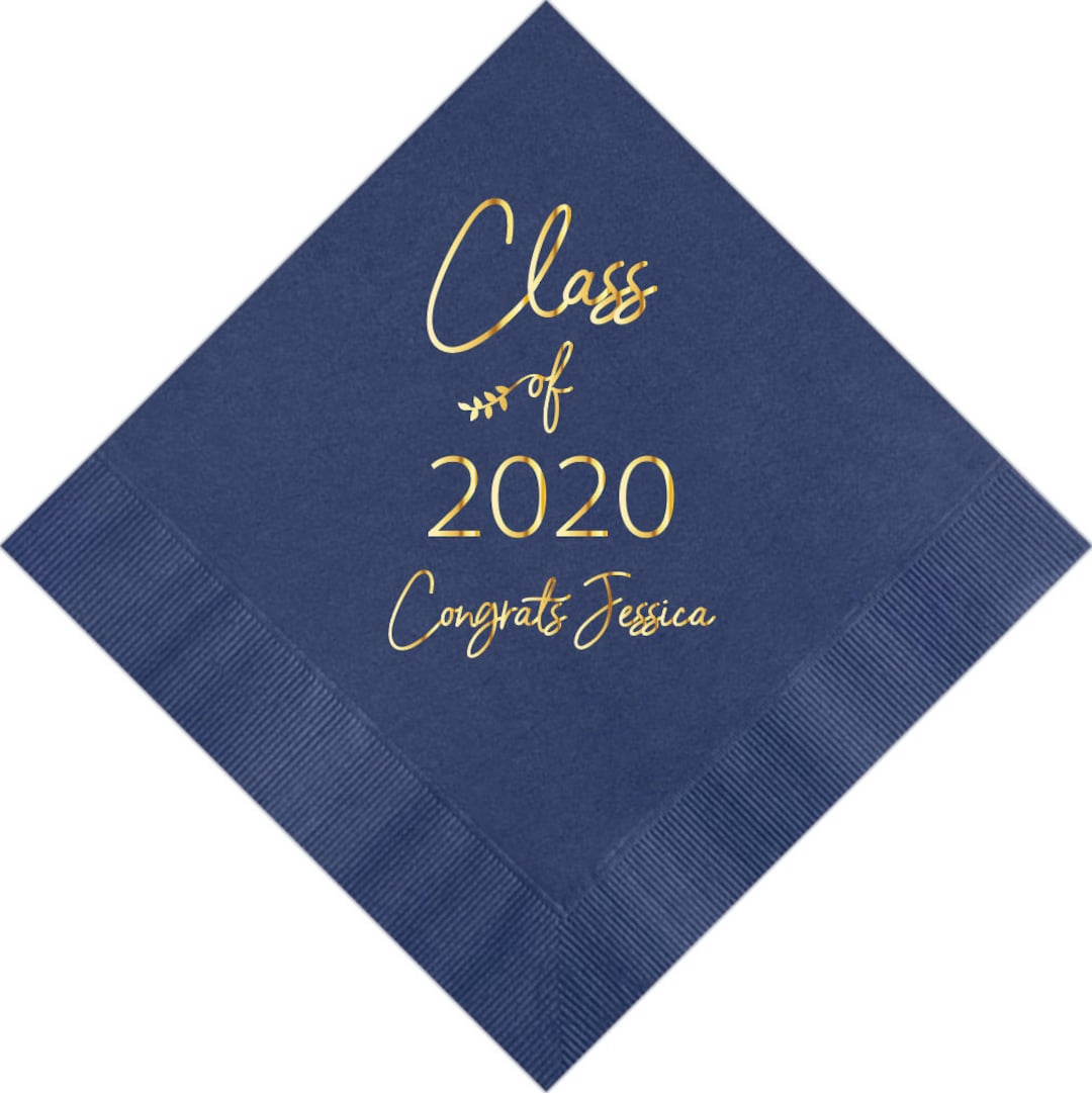 Personalized Napkins Graduation Ceremony Party Printed Custom Etsy