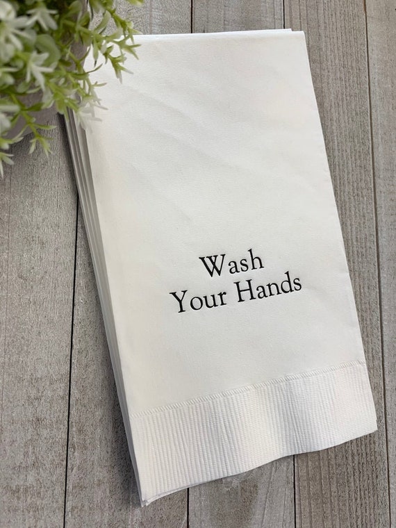 50 Personalized Hand Guest Towels Paper Bathroom Napkins
