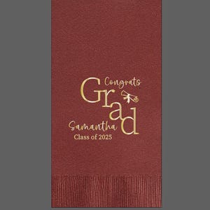 100 Personalized Guest Towels Dinner Napkins Graduation Monogram Monogrammed Custom Printed Paper Hand Towels