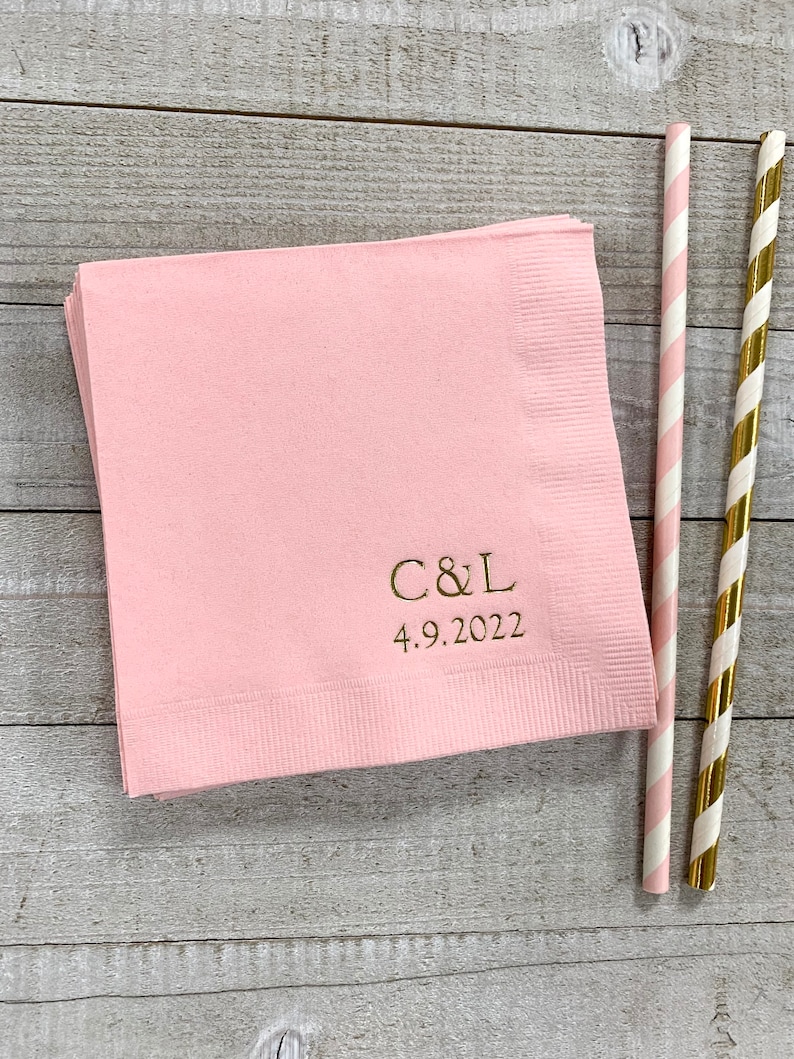 Personalized Napkins Personalized Napkins Wedding Personalized Etsy