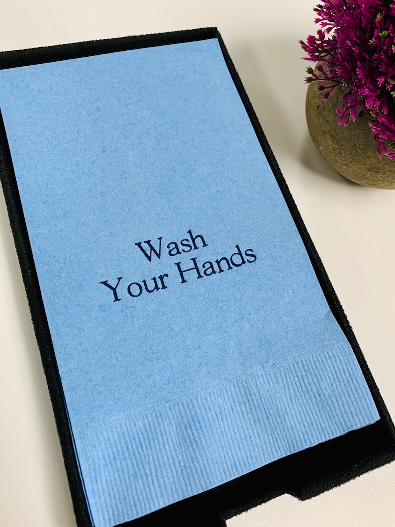 50 Personalized Hand Guest Towels Paper Bathroom Napkins Etsy