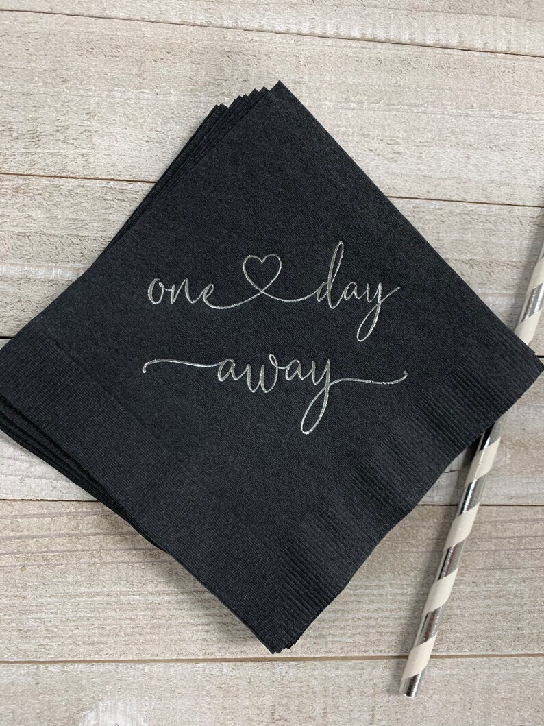 Rehearsal Dinner Napkins Wedding Party Cocktail Beverage Size Etsy