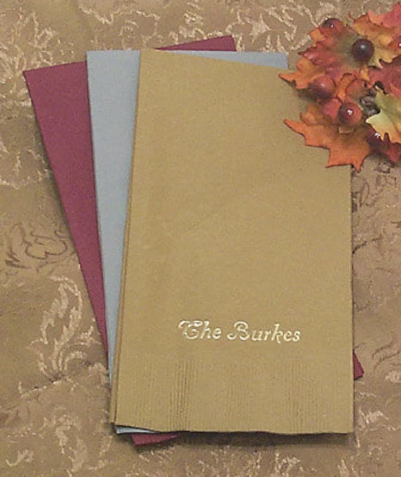 50 Personalized Hand Guest Towels Paper Dinner Napkins Wedding Etsy