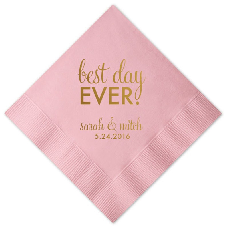 Personalized Wedding Napkins Custom Printed Monogram Paper Etsy