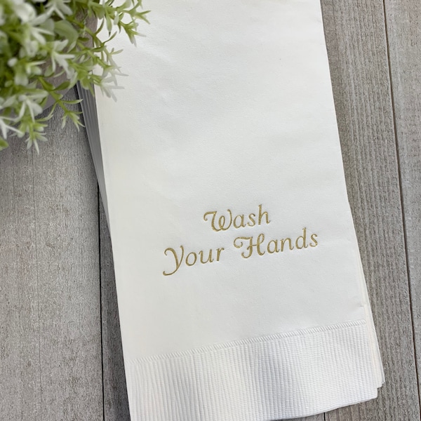Bathroom Personalized Napkins - Etsy