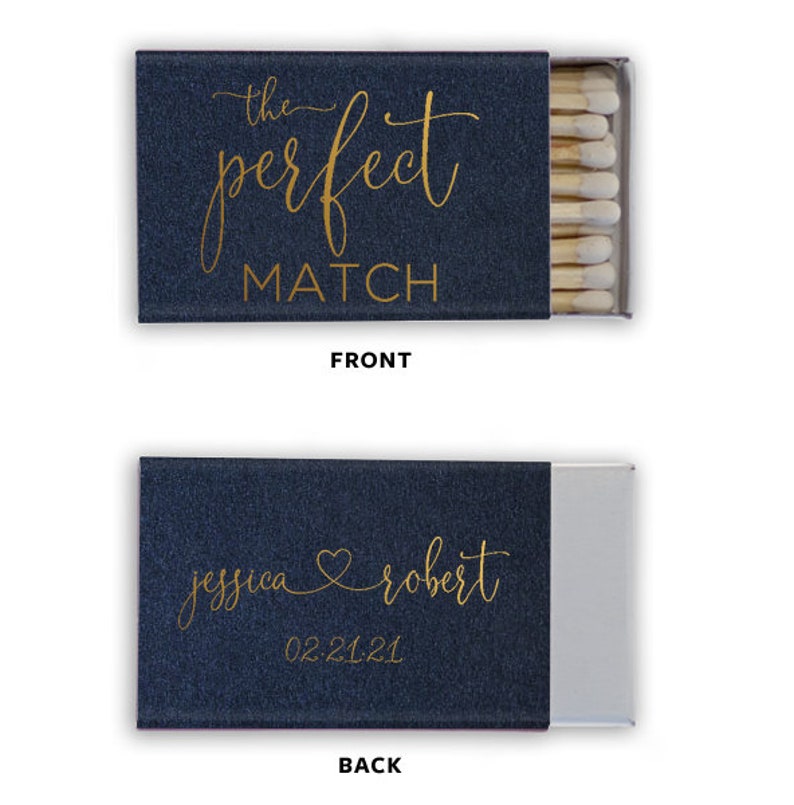 Personalized Wedding Matches Matchbook Match Book Custom Etsy