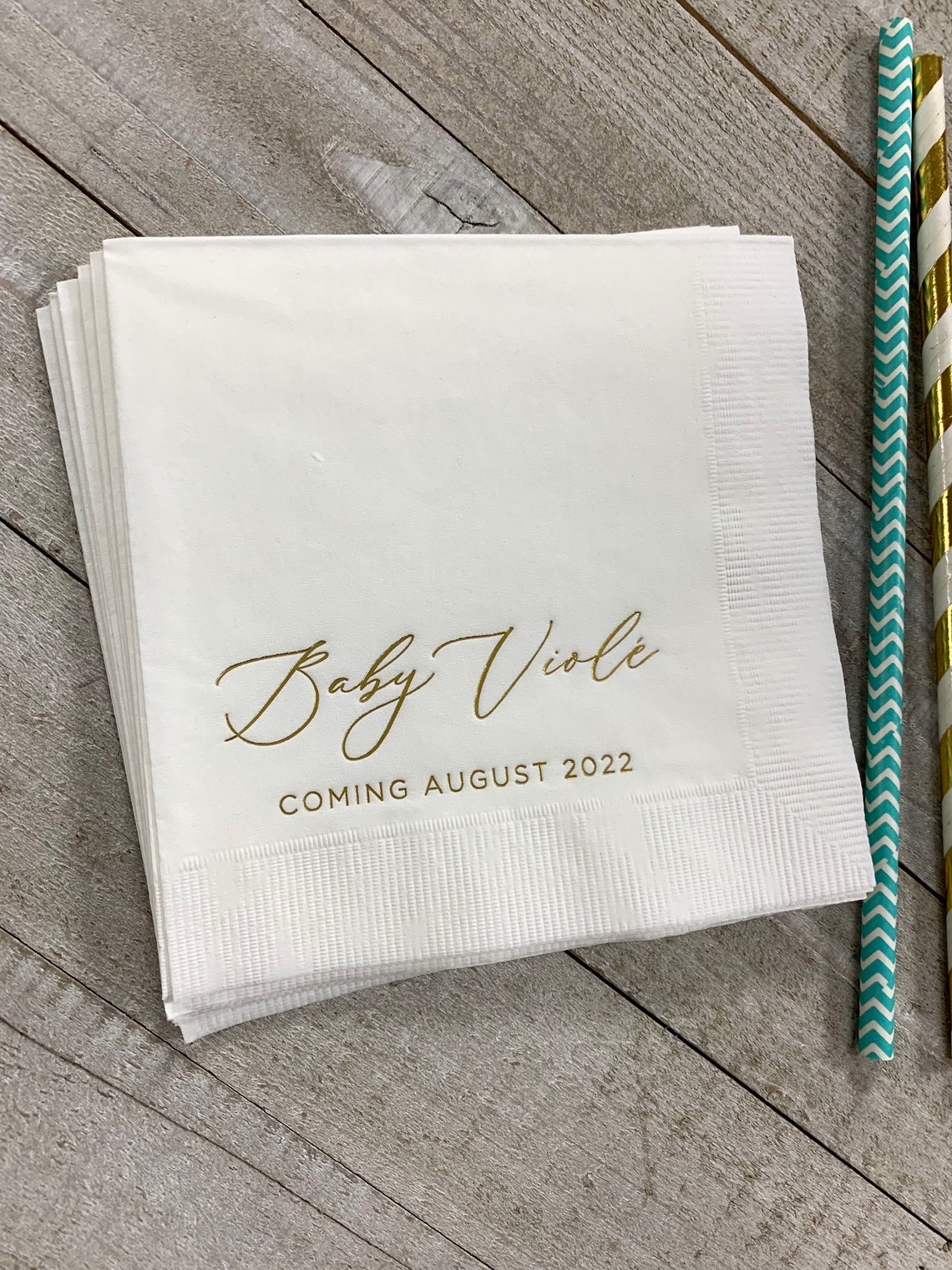 Personalized Napkins Beverage Luncheon Dinner Guest Towel Napkins Baby ...