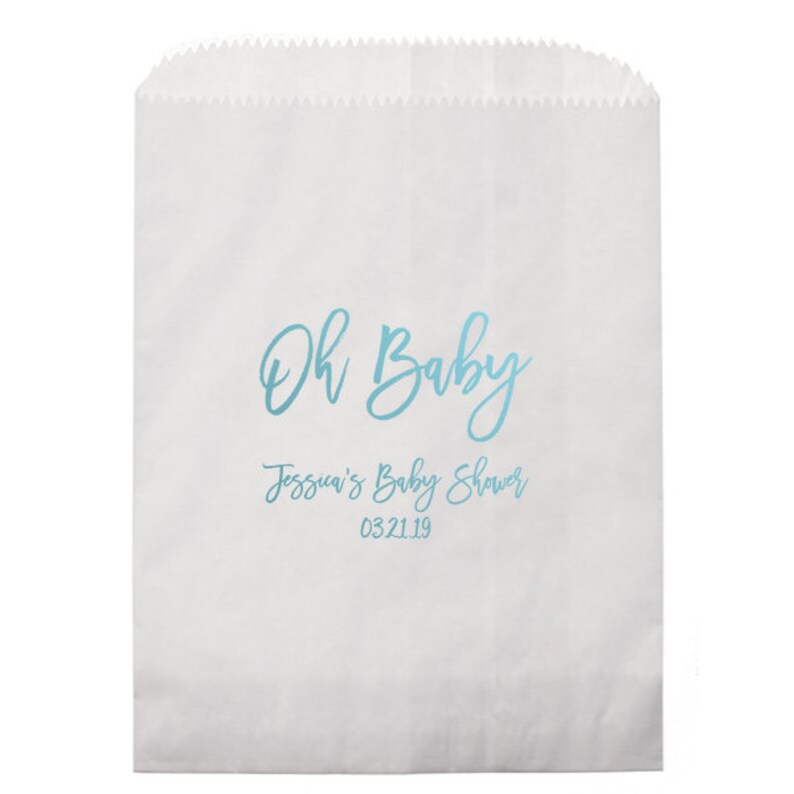 Personalized Baby Shower Cake Bags Candy Treats Cookies Candy Etsy