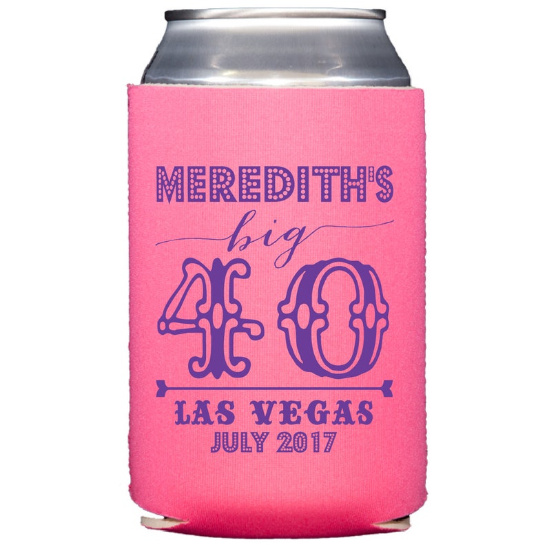 26 Colors Avail We can also use your custom artwork logo! Personalized Can Hugger Cooler Wedding Favors Printed Coolie Custom Monogram