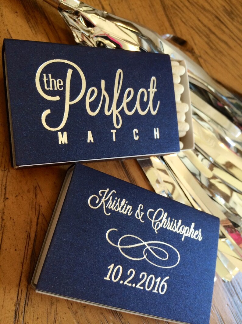 Only 1.10 each Personalized Wedding Matches Matchbook Match Book I Met My Match Perfect Printed Lots of Colors and Designs to choose from