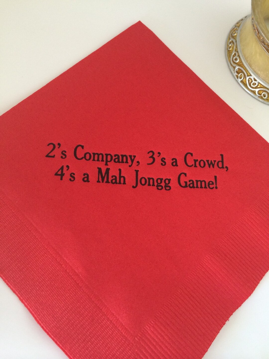 Personalized Napkins Mahjongg Monogram Custom Paper Cocktail Etsy