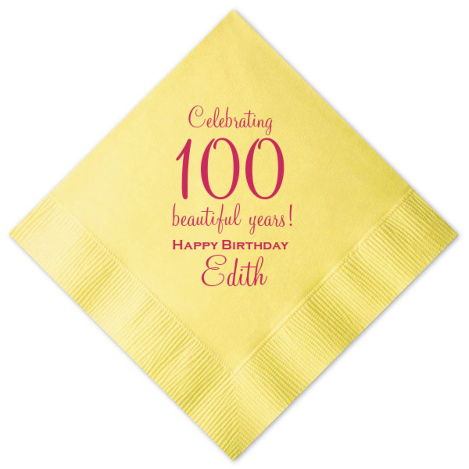 Personalized Birthday Napkins Women Ladies Girl 40th 50th 60th Etsy