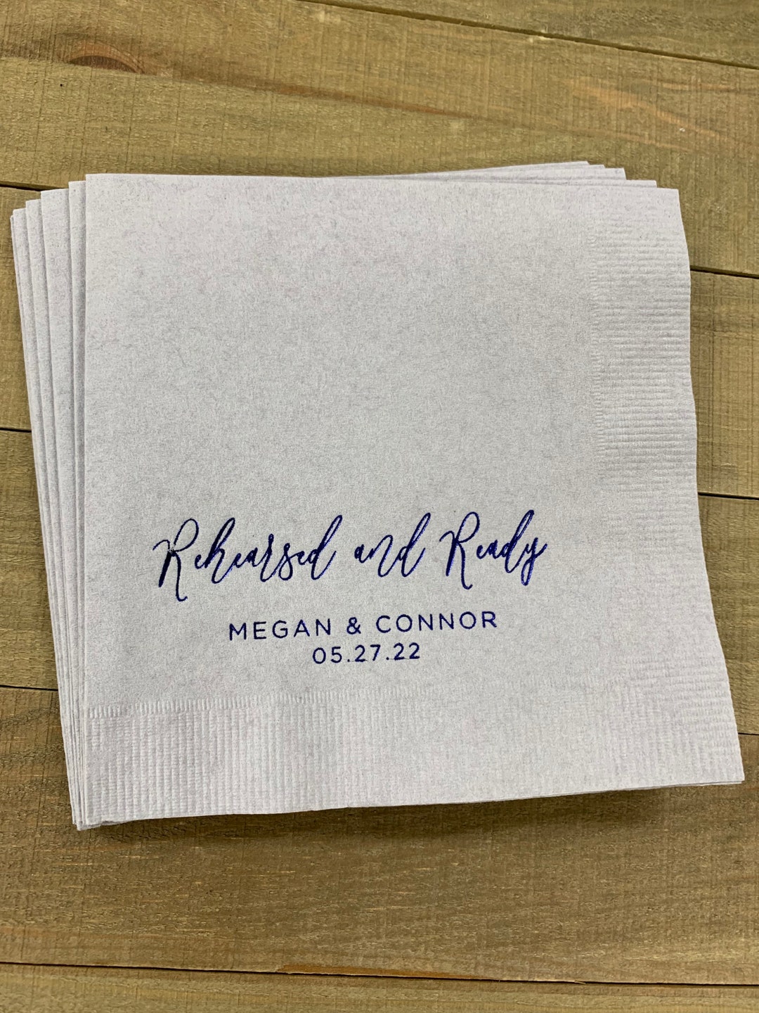 Personalized Rehearsal Napkins Custom Printed Rehearsed & Ready