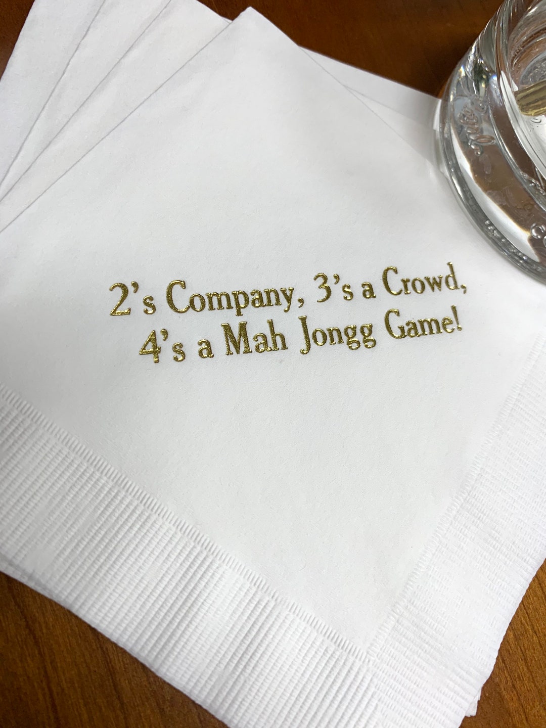 Personalized Napkins Mahjongg Mah Jongg Gift Maven Monogram Custom