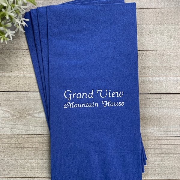 50 Personalized Hand Guest Towels Paper Dinner Napkins Wedding Favors Hostess Gift Party Engagement Monogram Birthday Bar Bat Mitzvah