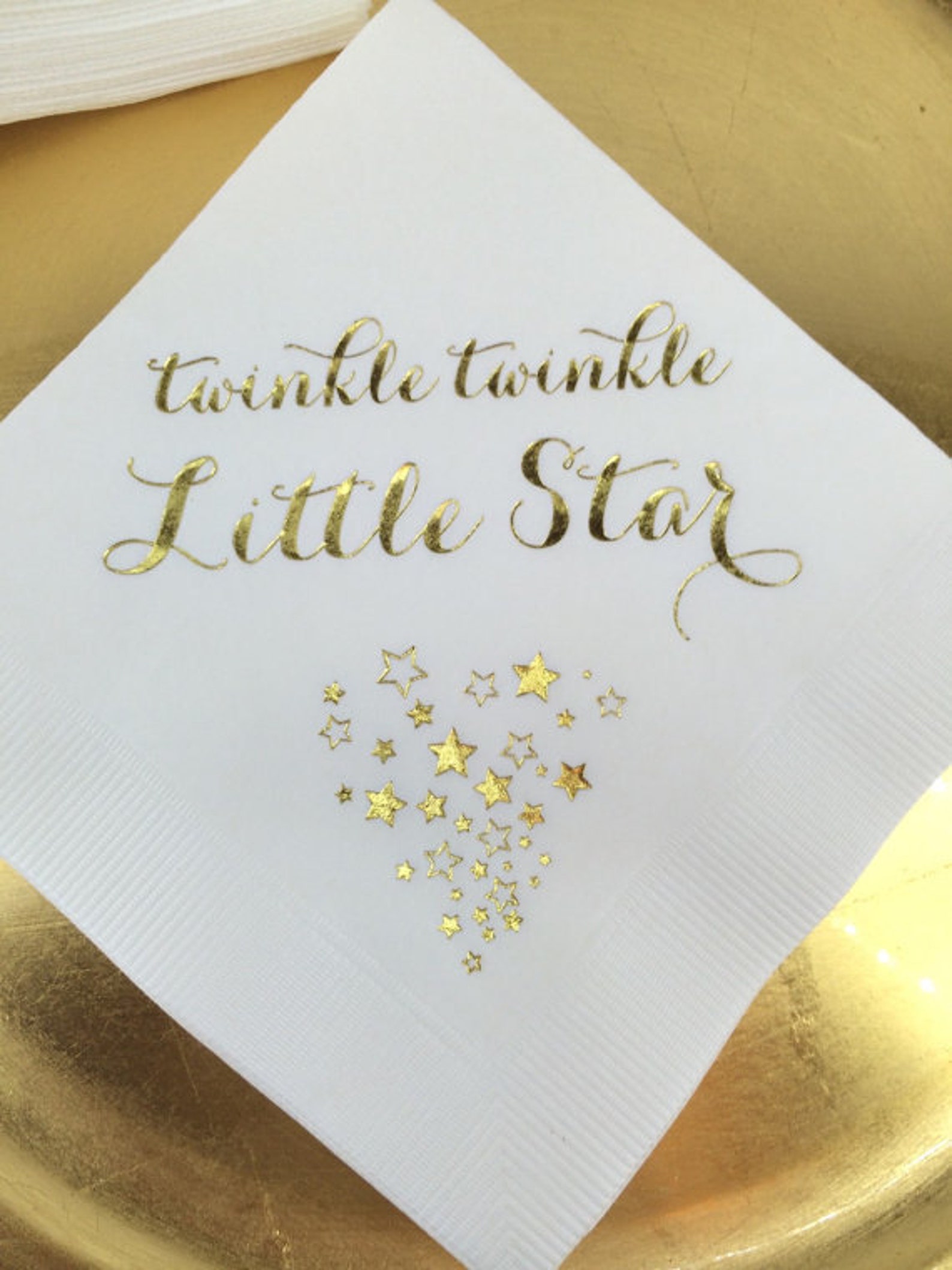 50 Personalized Napkins Baby Shower Twinkle Twinkle Little Etsy
