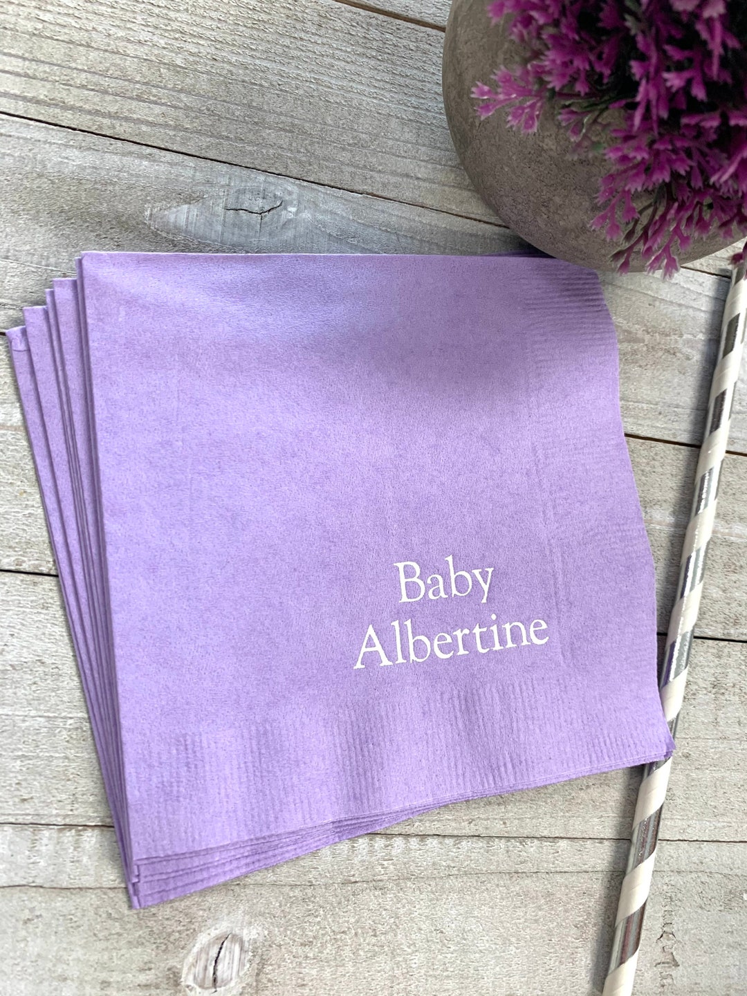 50 Personalized Napkins Personalized Napkins Baby Shower Personalized