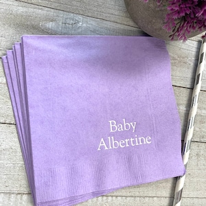 50 Personalized Napkins Personalized Napkins Baby Shower Personalized Cocktail Beverage Paper Party Monogram Custom Luncheon Avail!