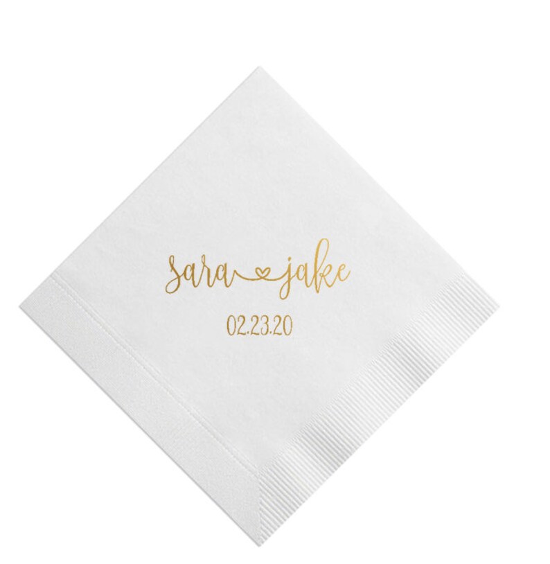personalized wedding napkins