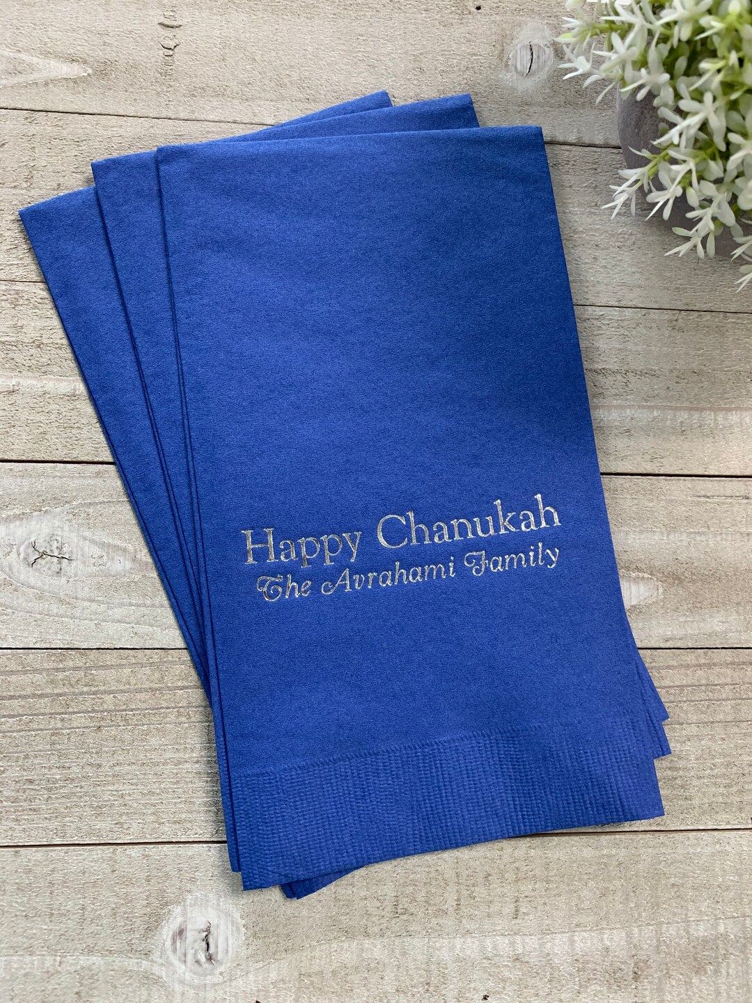 Personalized Hanukkah Napkins Beverage Cocktail Luncheon Etsy