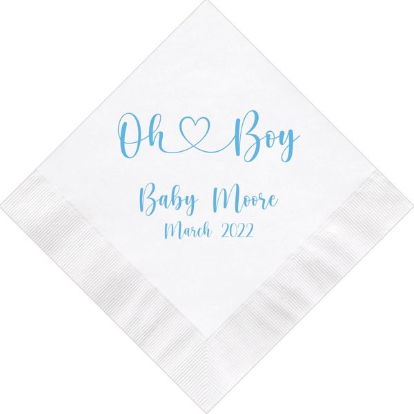Personalized Baby Shower Napkins Etsy