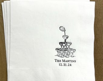 Serviettes En Papier Personnalisées Avec Photo - Pour Mariage, Anniversaire, événement (lot De 50 Ou 100)