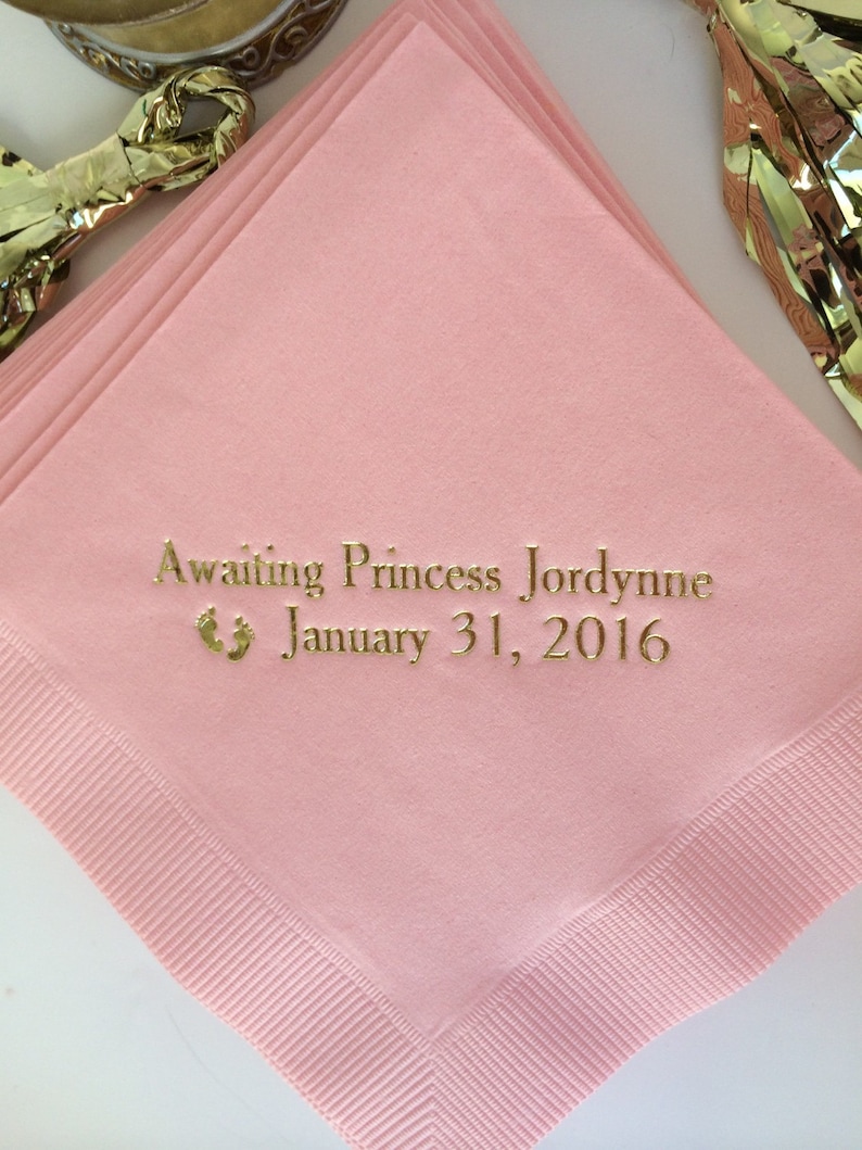 50 Personalized Napkins Personalized Napkins Baby Shower Etsy