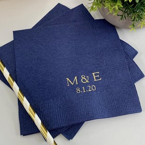 Personalized Napkins Personalized Napkins Wedding Personalized Cocktail Beverage Paper Anniversary Party Monogram Custom Luncheon Avail image 5