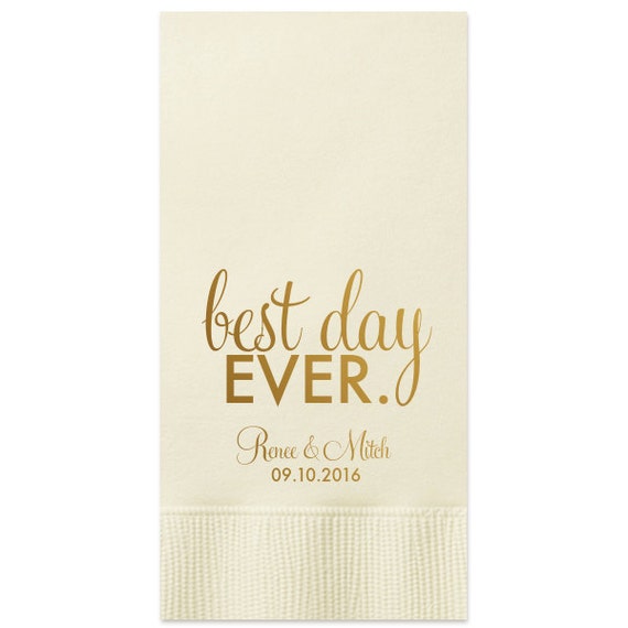 100 Personalized Guest Towels Dinner Napkins Wedding Paper Hostess Gift Monogram DRUNK IN LOVE Bridal Shower Wedding Anniversary