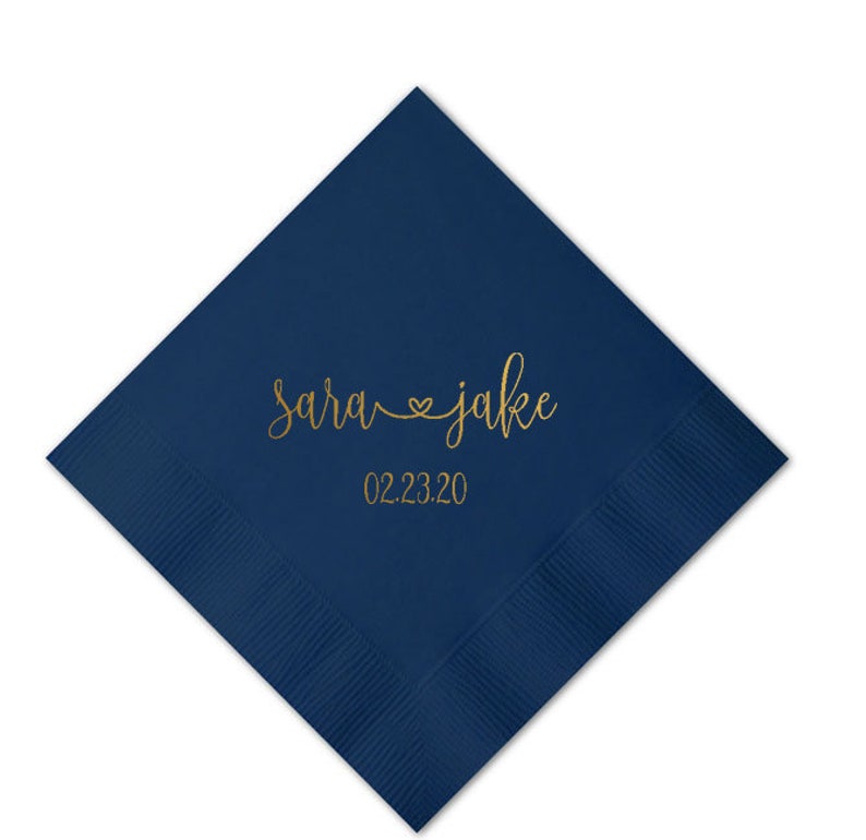 personalized wedding napkins