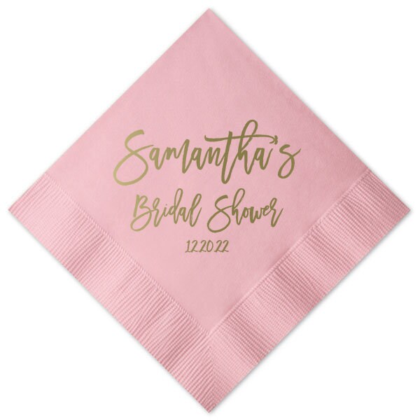 Personalized Napkins Bridal Shower Custom Printed Monogram Etsy