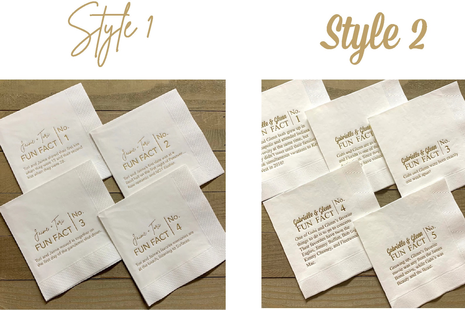 Trivia Personalized Napkins Birthday Wedding Trivia Napkins Etsy