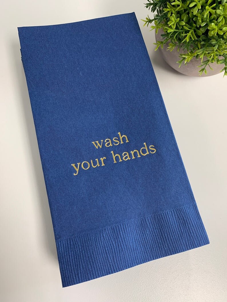 50 Personalized Hand Guest Towels Paper Bathroom Napkins Etsy