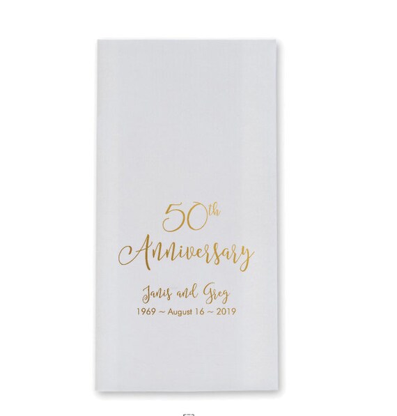 50 Linen like PERSONALIZED guest towels dinner NAPKINS 