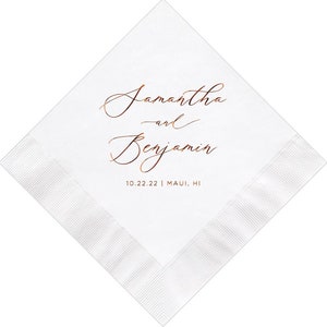 Personalized Napkins Wedding Napkins Custom Monogram Rehearsal Dinner Beverage Cocktail Luncheon Dinner Guest Towels Available!