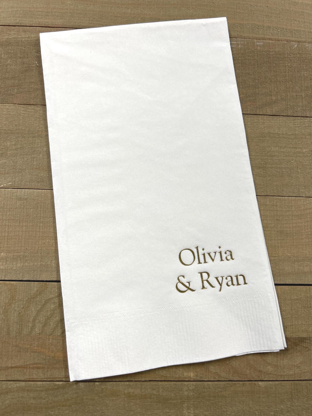 50 Personalized Hand Guest Towels Paper Dinner Napkins Wedding Favors ...