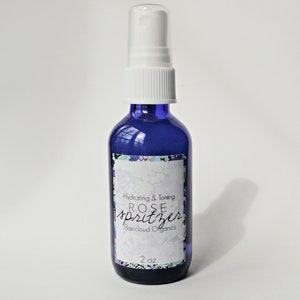 Rose Hydrating Skin Spritzer Vegan Skin Toner Toning Spray with Witch Hazel & Essential Oils image 1