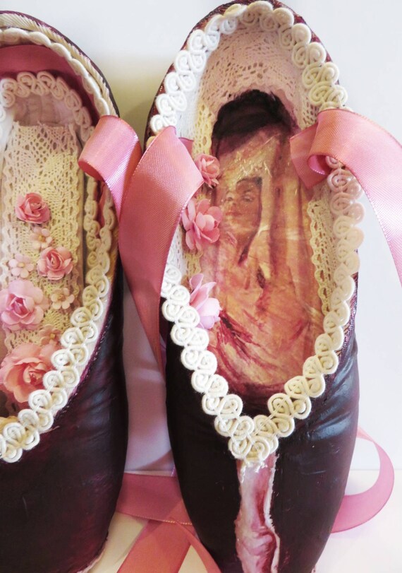 Painted Decorated Pointe Shoes Etsy