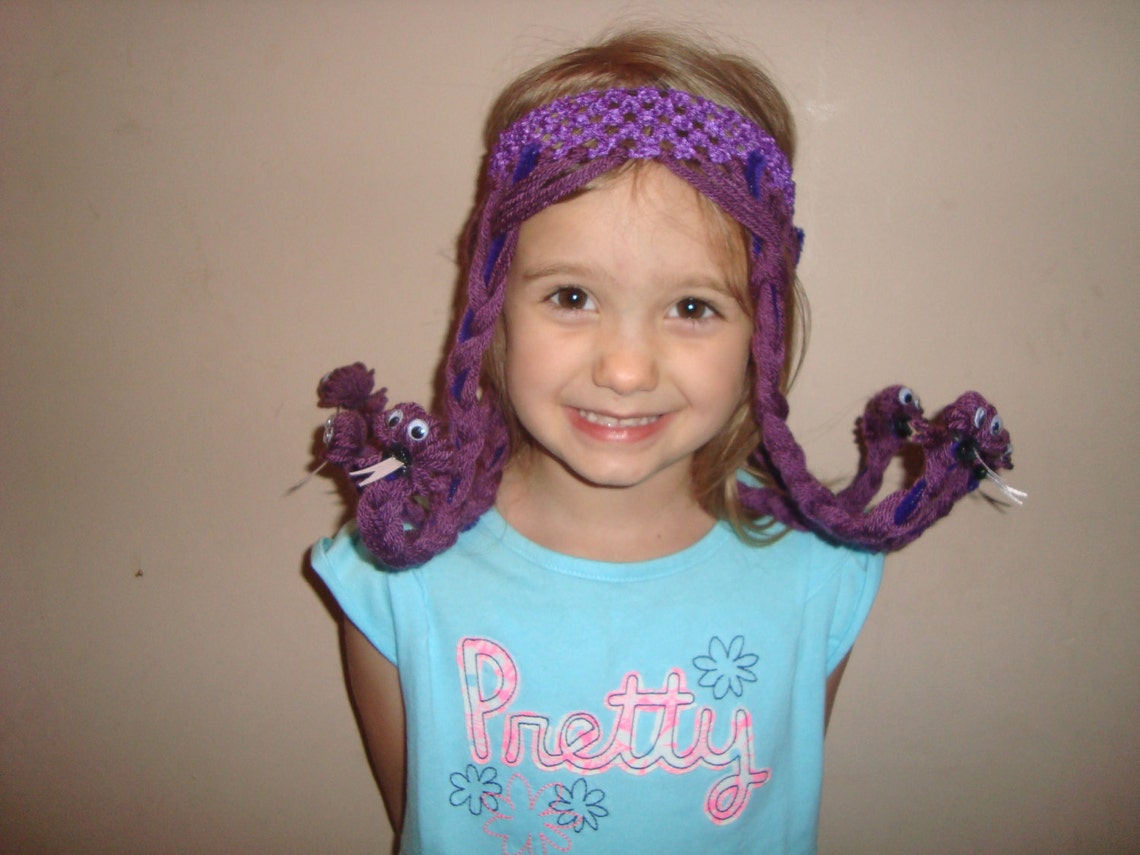 Celia Monsters Inc inspired wig headband snake braids crochet Etsy