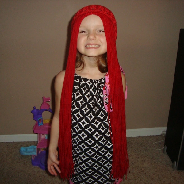 Sally Nightmare before Christmas inspired wig hat, great for costumes and dress up!