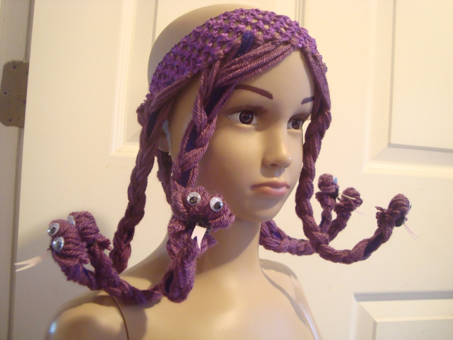 Celia Monsters Inc inspired wig headband snake braids crochet Etsy