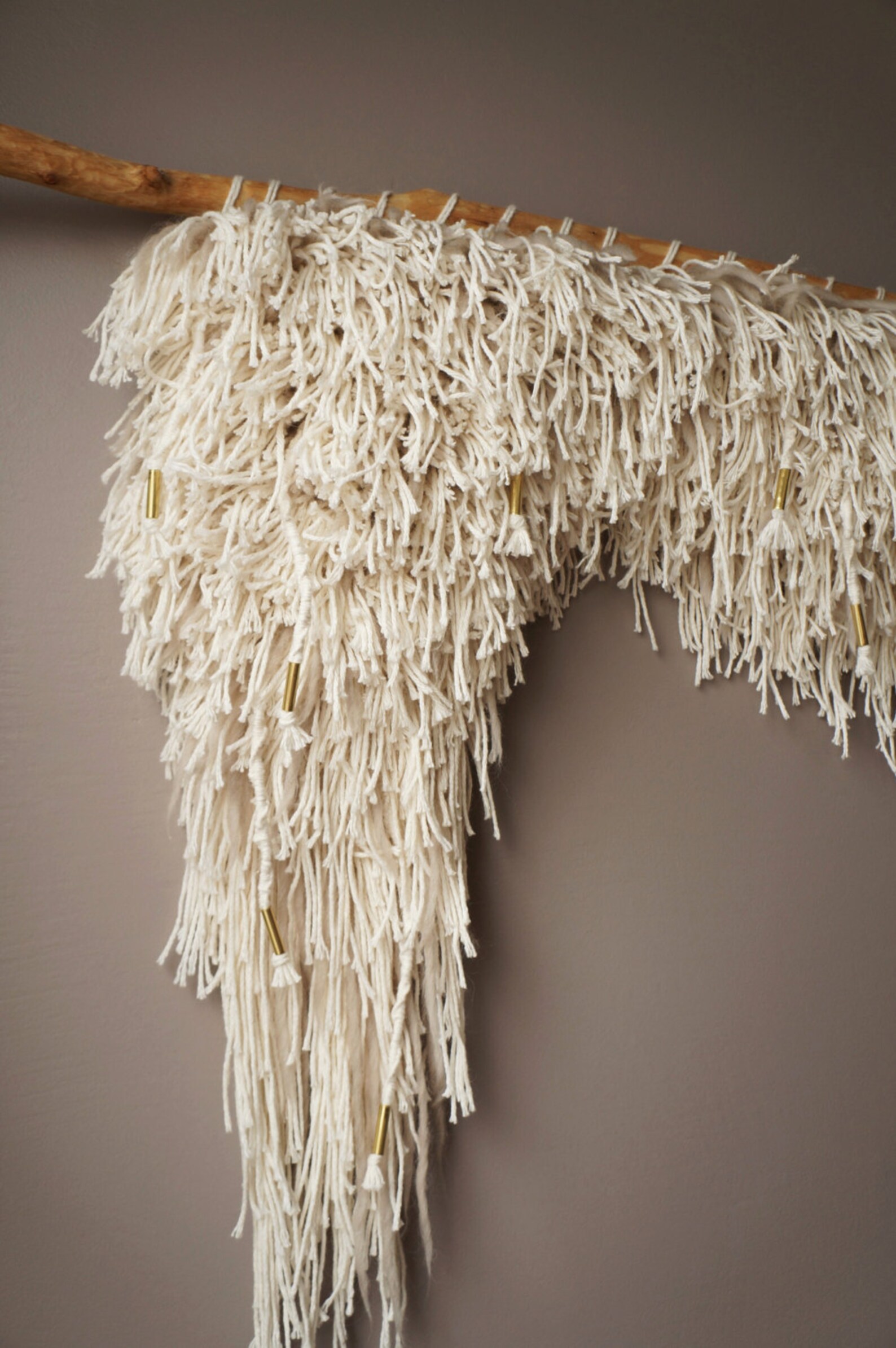 Woven Wall Hanging Cotton Wool Tapestry Handwoven Textile Etsy