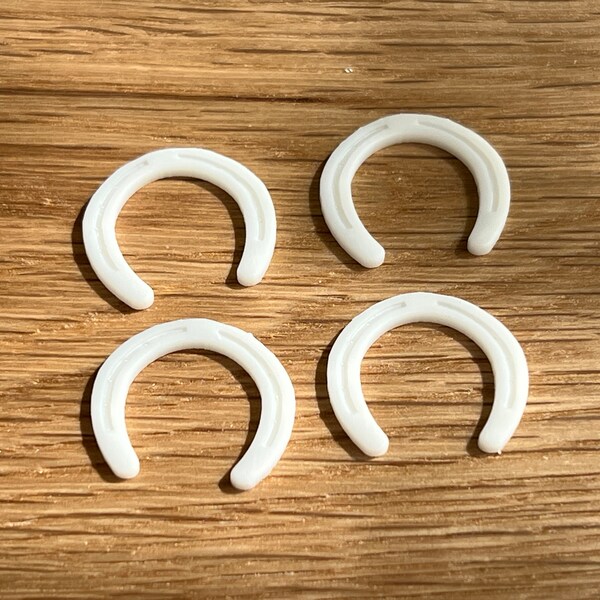 Set of 4 Model Horse Horse Shoes | 1:9 Scale | Three Sizes | Draft | Horse | Pony / Arabian | 3D Printed |  Horseshoe