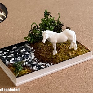 Micro Mini Model Horse Diorama Display Box Stream Scene - Etsy